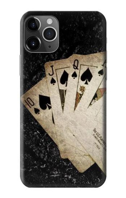 S3231 ヴィンテージロイヤルストレートフラッシュカード Vintage Royal Straight Flush Cards iPhone 11 Pro Max バックケース、フリップケース・カバー