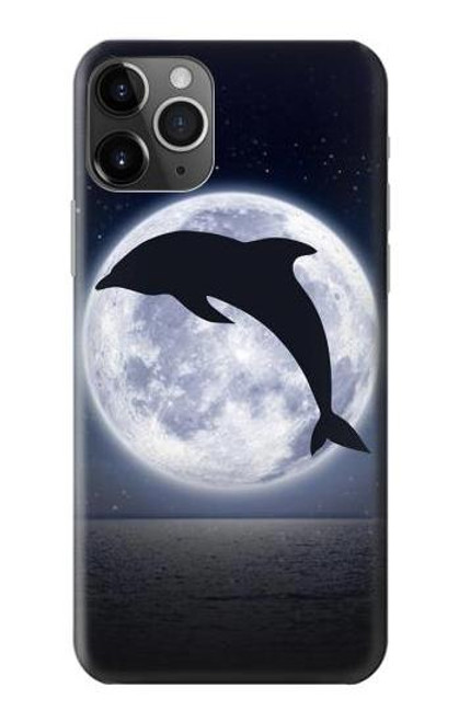S3510 ドルフィン Dolphin Moon Night iPhone 11 Pro Max バックケース、フリップケース・カバー