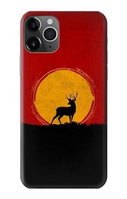 S3513 鹿の夕日 Deer Sunset iPhone 11 Pro Max バックケース、フリップケース・カバー