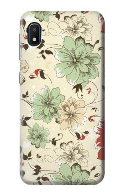 S2179 ヴィンテージ花のパターン Flower Floral Vintage Art Pattern Samsung Galaxy A10e バックケース、フリップケース・カバー