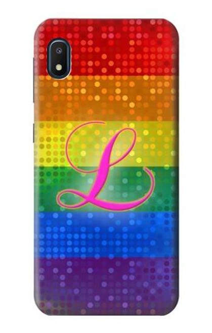 S2900 レインボーLGBTレズビアンプライド旗 Rainbow LGBT Lesbian Pride Flag Samsung Galaxy A10e バックケース、フリップケース・カバー