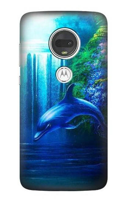 S0385 イルカ Dolphin Motorola Moto G7, Moto G7 Plus バックケース、フリップケース・カバー