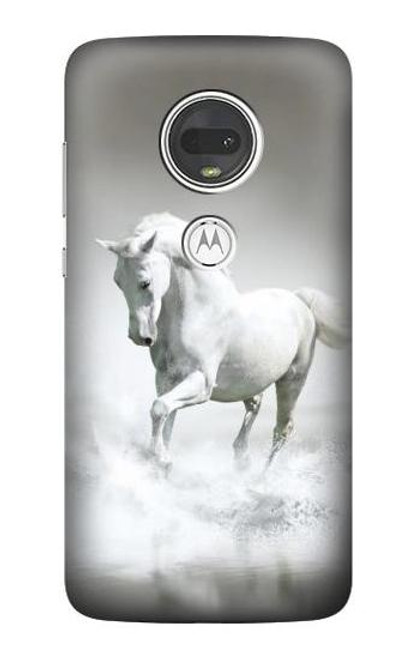 S0932 白馬 White Horse Motorola Moto G7, Moto G7 Plus バックケース、フリップケース・カバー