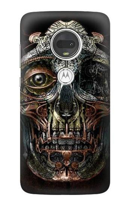 S1685 スチームパンク 頭蓋骨 Steampunk Skull Head Motorola Moto G7, Moto G7 Plus バックケース、フリップケース・カバー