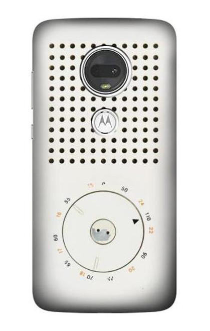 S1857 レトロなトランジスタラジオ Retro Transistor Radio Motorola Moto G7, Moto G7 Plus バックケース、フリップケース・カバー