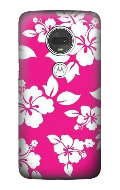S2246 ハワイのハイビスカスピンク柄 Hawaiian Hibiscus Pink Pattern Motorola Moto G7, Moto G7 Plus バックケース、フリップケース・カバー