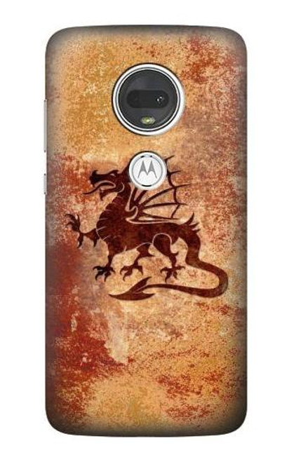 S2485 ドラゴンメタルグラフィックプリント Dragon Metal Texture Graphic Printed Motorola Moto G7, Moto G7 Plus バックケース、フリップケース・カバー