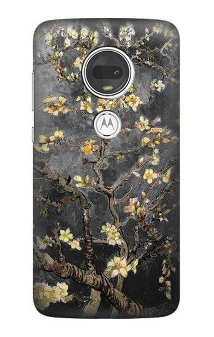 S2664 黒開花アーモンドの木 フィンセント・ファン・ゴッホ Black Blossoming Almond Tree Van Gogh Motorola Moto G7, Moto G7 Plus バックケース、フリップケース・カバー