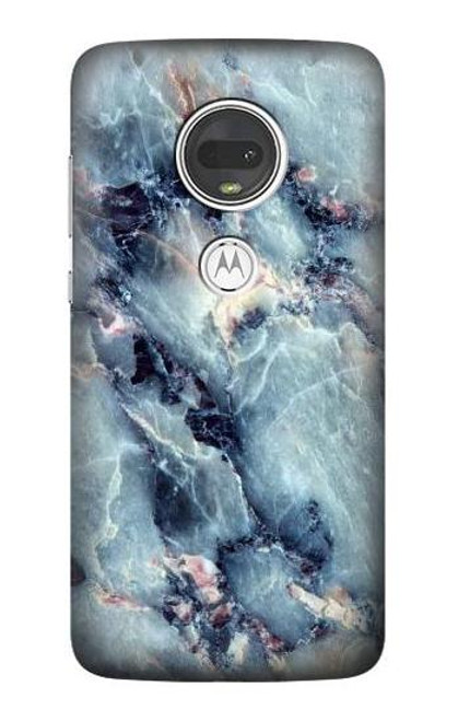 S2689 ブルーマーブルグラフィックプリント Blue Marble Texture Graphic Printed Motorola Moto G7, Moto G7 Plus バックケース、フリップケース・カバー