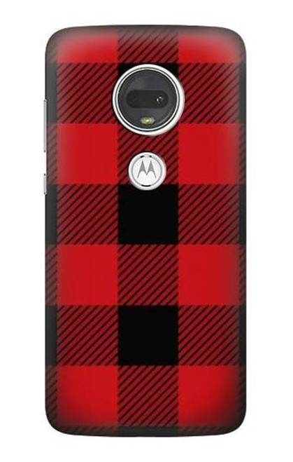 S2931 レッドバッファローチェック柄 Red Buffalo Check Pattern Motorola Moto G7, Moto G7 Plus バックケース、フリップケース・カバー