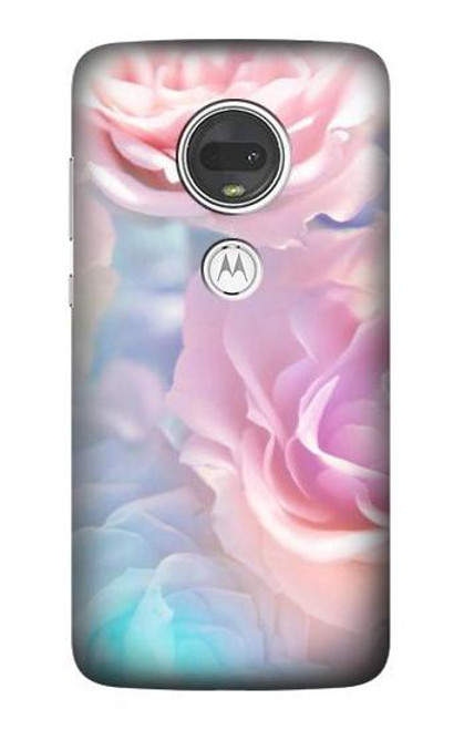 S3050 ヴィンテージパステルの花 Vintage Pastel Flowers Motorola Moto G7, Moto G7 Plus バックケース、フリップケース・カバー