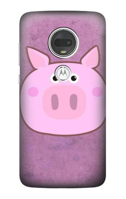 S3269 豚の漫画 Pig Cartoon Motorola Moto G7, Moto G7 Plus バックケース、フリップケース・カバー