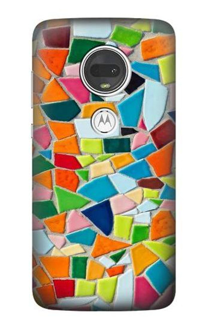 S3391 モザイクアートグラフィック Abstract Art Mosaic Tiles Graphic Motorola Moto G7, Moto G7 Plus バックケース、フリップケース・カバー