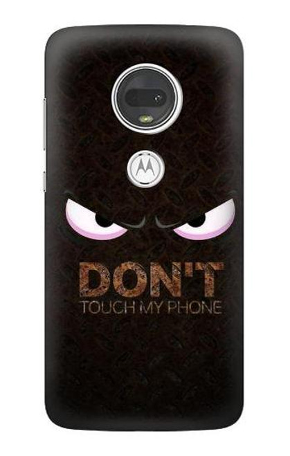 S3412 私の携帯に触るな Do Not Touch My Phone Motorola Moto G7, Moto G7 Plus バックケース、フリップケース・カバー