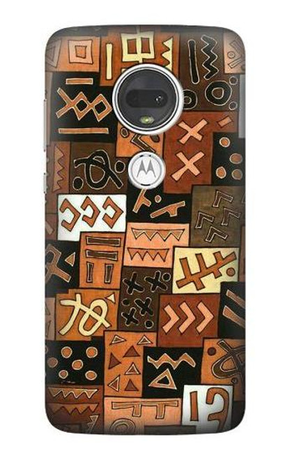 S3460 マリ芸術 Mali Art Pattern Motorola Moto G7, Moto G7 Plus バックケース、フリップケース・カバー