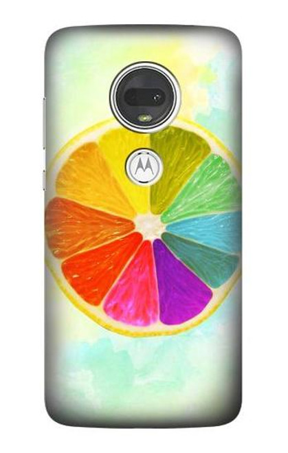 S3493 カラフルなレモン Colorful Lemon Motorola Moto G7, Moto G7 Plus バックケース、フリップケース・カバー