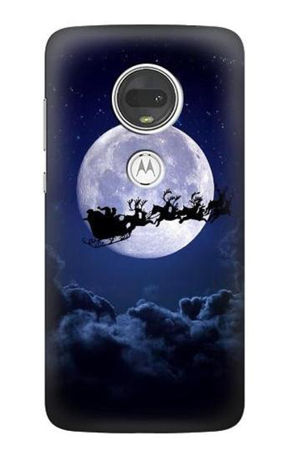 S3508 クリスマスサンタ Xmas Santa Moon Motorola Moto G7, Moto G7 Plus バックケース、フリップケース・カバー