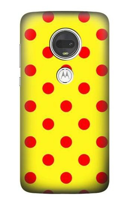 S3526 赤い水玉 Red Spot Polka Dot Motorola Moto G7, Moto G7 Plus バックケース、フリップケース・カバー