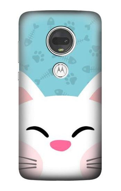 S3542 かわいい猫漫画 Cute Cat Cartoon Motorola Moto G7, Moto G7 Plus バックケース、フリップケース・カバー