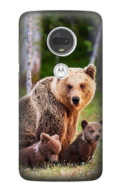 S3558 くまの家族 Bear Family Motorola Moto G7, Moto G7 Plus バックケース、フリップケース・カバー