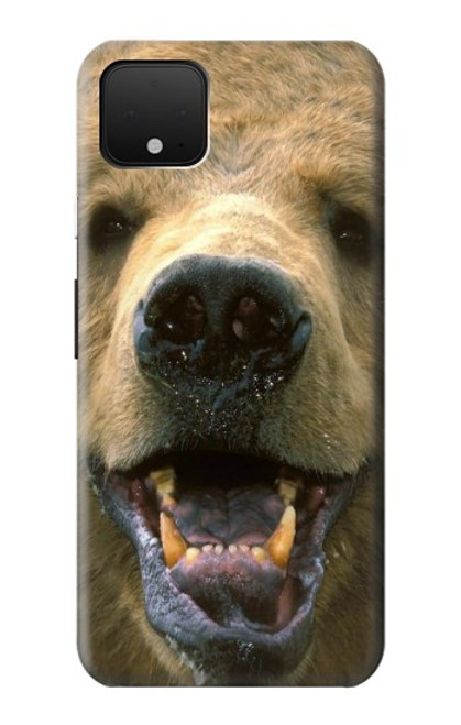 S0840 グリズリーベアの顔 Grizzly Bear Face Google Pixel 4 バックケース、フリップケース・カバー