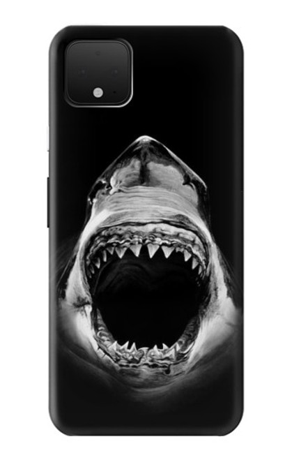 S3100 白のサメ Great White Shark Google Pixel 4 バックケース、フリップケース・カバー