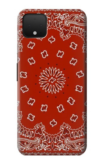 S3355 赤バンダナパターン Bandana Red Pattern Google Pixel 4 バックケース、フリップケース・カバー