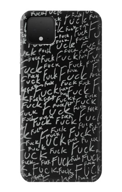 S3478 面白い言葉黒板 Funny Words Blackboard Google Pixel 4 バックケース、フリップケース・カバー