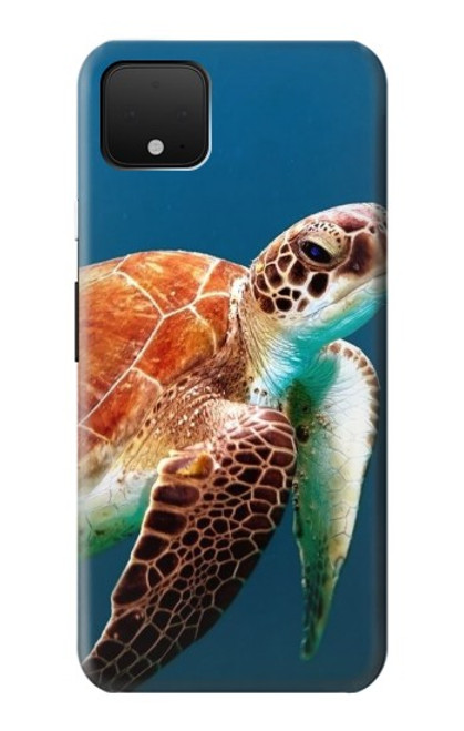 S3497 ウミガメ Green Sea Turtle Google Pixel 4 バックケース、フリップケース・カバー