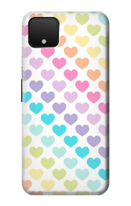 S3499 カラフルなハート柄 Colorful Heart Pattern Google Pixel 4 バックケース、フリップケース・カバー