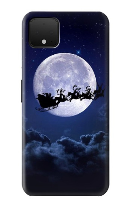 S3508 クリスマスサンタ Xmas Santa Moon Google Pixel 4 バックケース、フリップケース・カバー