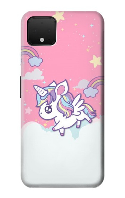 S3518 ユニコーン漫画 Unicorn Cartoon Google Pixel 4 バックケース、フリップケース・カバー