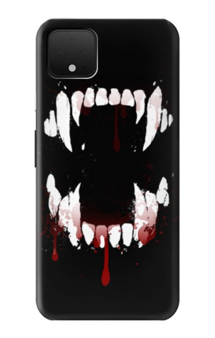 S3527 吸血鬼の歯 Vampire Teeth Bloodstain Google Pixel 4 バックケース、フリップケース・カバー