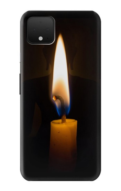 S3530 仏 Buddha Candle Burning Google Pixel 4 バックケース、フリップケース・カバー