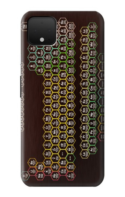 S3544 ネオンハニカム周期表 Neon Honeycomb Periodic Table Google Pixel 4 バックケース、フリップケース・カバー