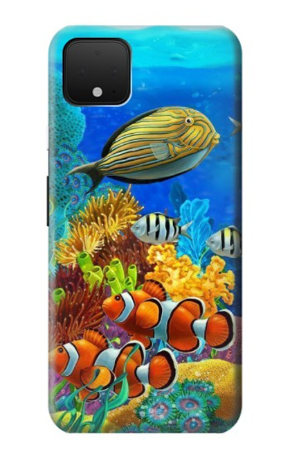 S2568 海と魚とサンゴ Sea Seabed Fish Corals Underwater Ocean Google Pixel 4 XL バックケース、フリップケース・カバー