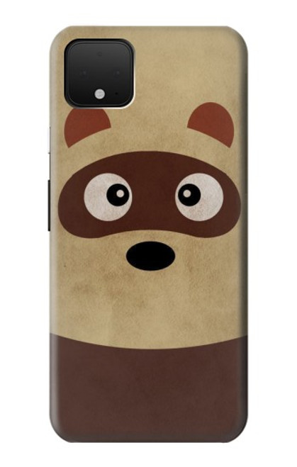 S2825 かわいいアライグマ Cute Cartoon Raccoon Google Pixel 4 XL バックケース、フリップケース・カバー