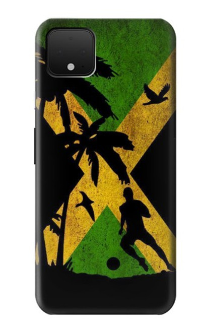 S2975 ジャマイカサッカー Jamaica Football Soccer Flag Google Pixel 4 XL バックケース、フリップケース・カバー