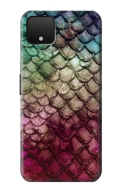 S3539 人魚の鱗 Mermaid Fish Scale Google Pixel 4 XL バックケース、フリップケース・カバー