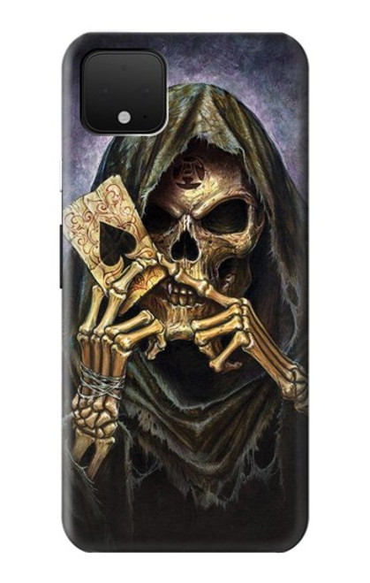 S3594 死神ポーカー Grim Reaper Wins Poker Google Pixel 4 XL バックケース、フリップケース・カバー