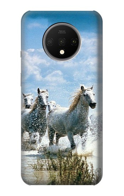 S0250 白馬 White Horse OnePlus 7T バックケース、フリップケース・カバー