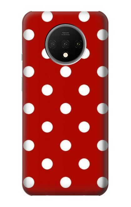 S2951 赤の水玉 Red Polka Dots OnePlus 7T バックケース、フリップケース・カバー