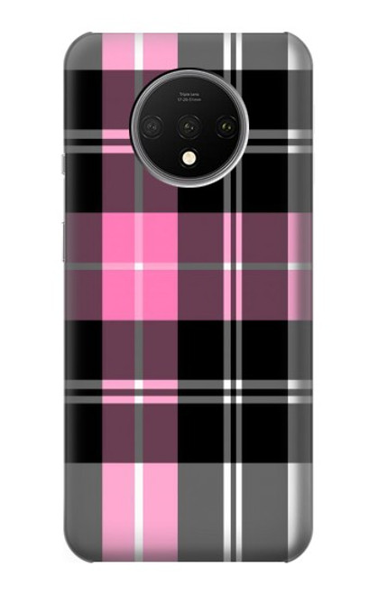 S3091 ピンクの模様のパターン Pink Plaid Pattern OnePlus 7T バックケース、フリップケース・カバー