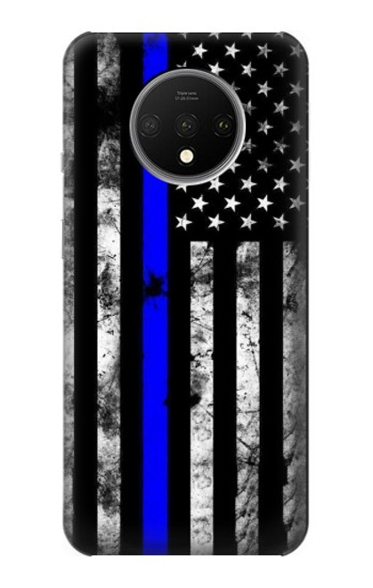 S3244 ブルーラインUSA Thin Blue Line USA OnePlus 7T バックケース、フリップケース・カバー