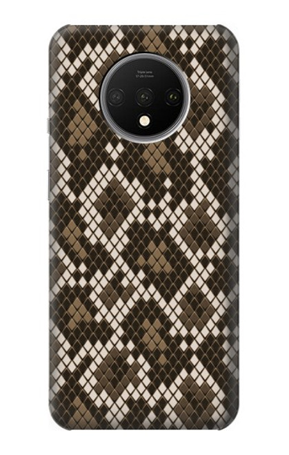 S3389 シームレスなヘビ皮パターングラフィック Seamless Snake Skin Pattern Graphic OnePlus 7T バックケース、フリップケース・カバー