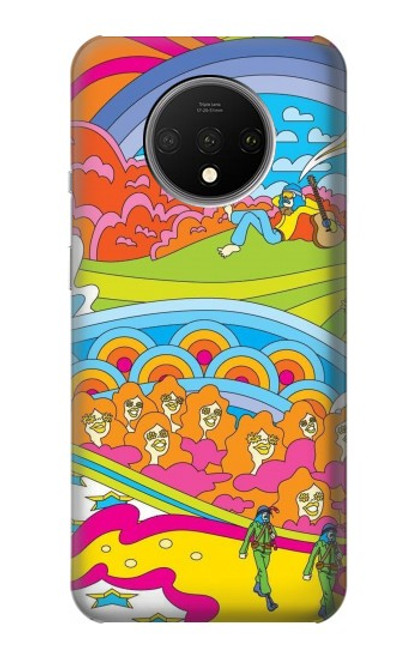 S3407 ヒッピーアート Hippie Art OnePlus 7T バックケース、フリップケース・カバー