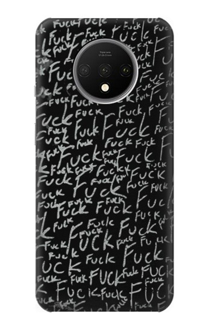 S3478 面白い言葉黒板 Funny Words Blackboard OnePlus 7T バックケース、フリップケース・カバー