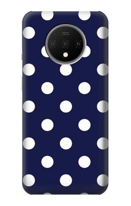 S3533 ブルーの水玉 Blue Polka Dot OnePlus 7T バックケース、フリップケース・カバー