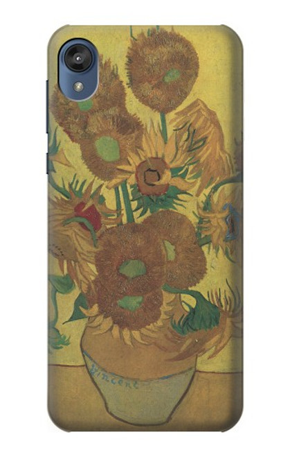 S0214 フィンセント・ファン・ゴッホ 15本のひまわり Van Gogh Vase Fifteen Sunflowers Motorola Moto E6, Moto E (6th Gen) バックケース、フリップケース・カバー