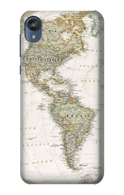 S0604 世界地図 World Map Motorola Moto E6, Moto E (6th Gen) バックケース、フリップケース・カバー